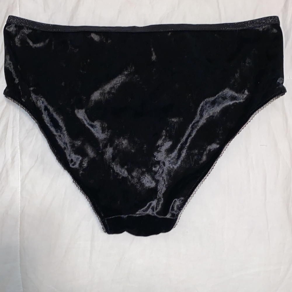 Victoria Secret Black Velvet Panties - Picture 3 of 5
